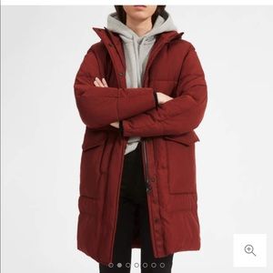 Everlane long puffy red coat